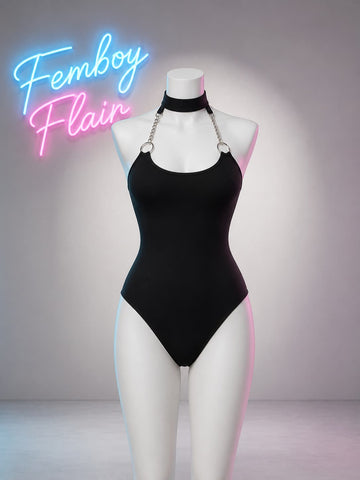 Backless Chain Camisole Top - Low Neck & Slimming Lounge Wear