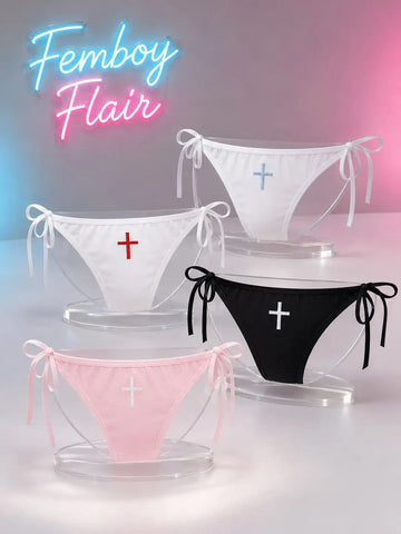 Cosplay Nurse Lolita Low-Rise Cotton Thong Panties