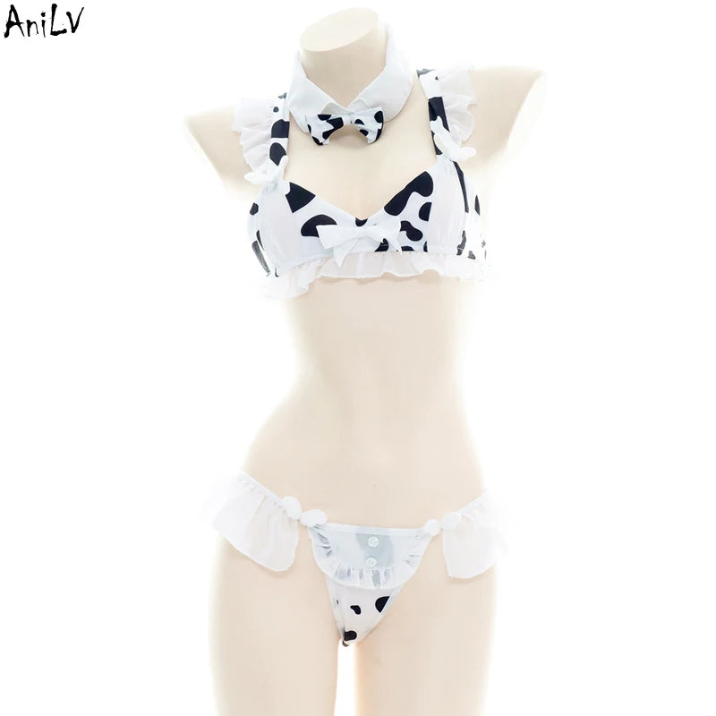 Kawaii Cow Maid Swimsuit & Cosplay Set | Anime Beachwear