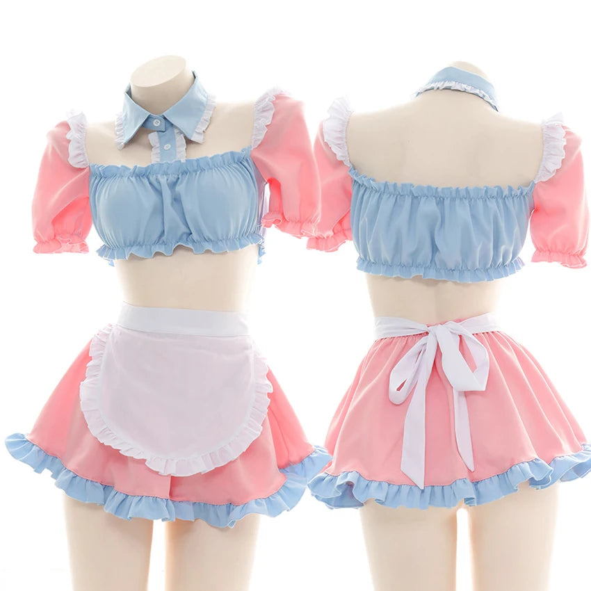 Anime Maid Lolita Lingerie Set | Cute Kawaii Cosplay Pajamas
