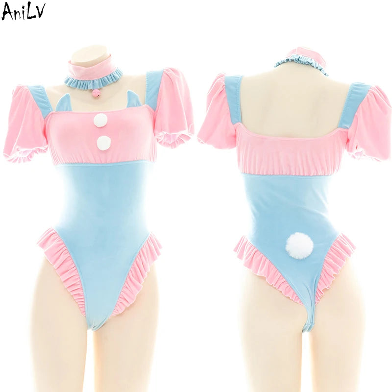 Anime Maid Lolita Lingerie Set | Cute Kawaii Cosplay Pajamas