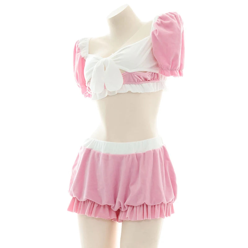 Anime Maid Lolita Lingerie Set | Cute Kawaii Cosplay Pajamas