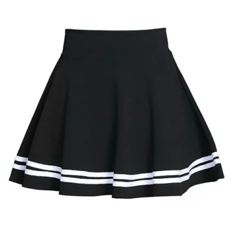 Summer 2026 Women Skirt Elastic Faldas Ladies Midi Skirts Pleated Black Sexy Stripe Girl Mini Short School Skirts saia feminina
