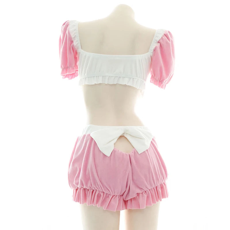 Anime Maid Lolita Lingerie Set | Cute Kawaii Cosplay Pajamas