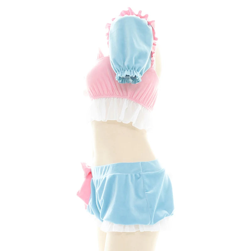 Anime Maid Lolita Lingerie Set | Cute Kawaii Cosplay Pajamas