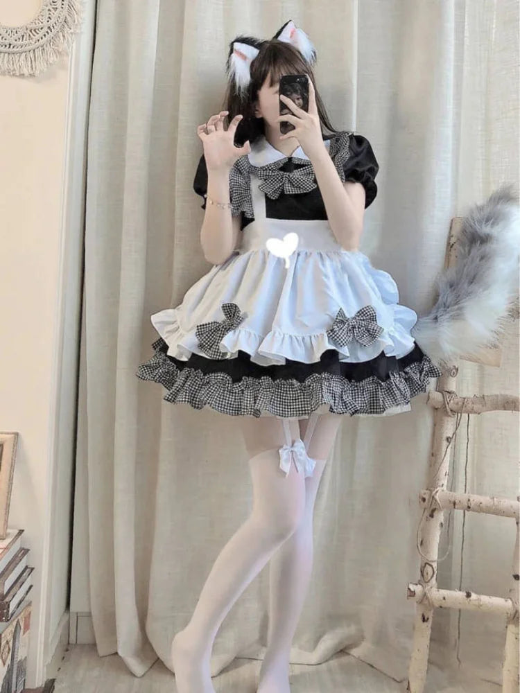Kawaii Gothic Lolita Maid Cosplay Dress | Plus Size Anime Outfit S-5XL