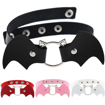 DIEZI Bat Choker - Punk Gothic Harajuku PU Leather Necklace