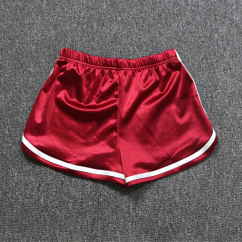 OMSJ Summer Sexy Skinny Women Yo-Ga Stretchable Shorts Casual High Waist Contrast Color Trendy Elastic Waist Short Pants Bottoms