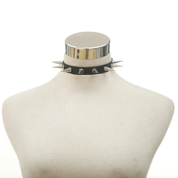 Spiked Choker Necklace | Punk Faux Leather Rivet Stud Gothic Collar