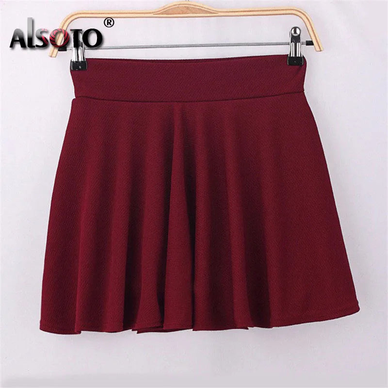 Summer 2026 Women Skirt Elastic Faldas Ladies Midi Skirts Pleated Black Sexy Stripe Girl Mini Short School Skirts saia feminina