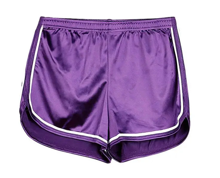 OMSJ Summer Sexy Skinny Women Yo-Ga Stretchable Shorts Casual High Waist Contrast Color Trendy Elastic Waist Short Pants Bottoms