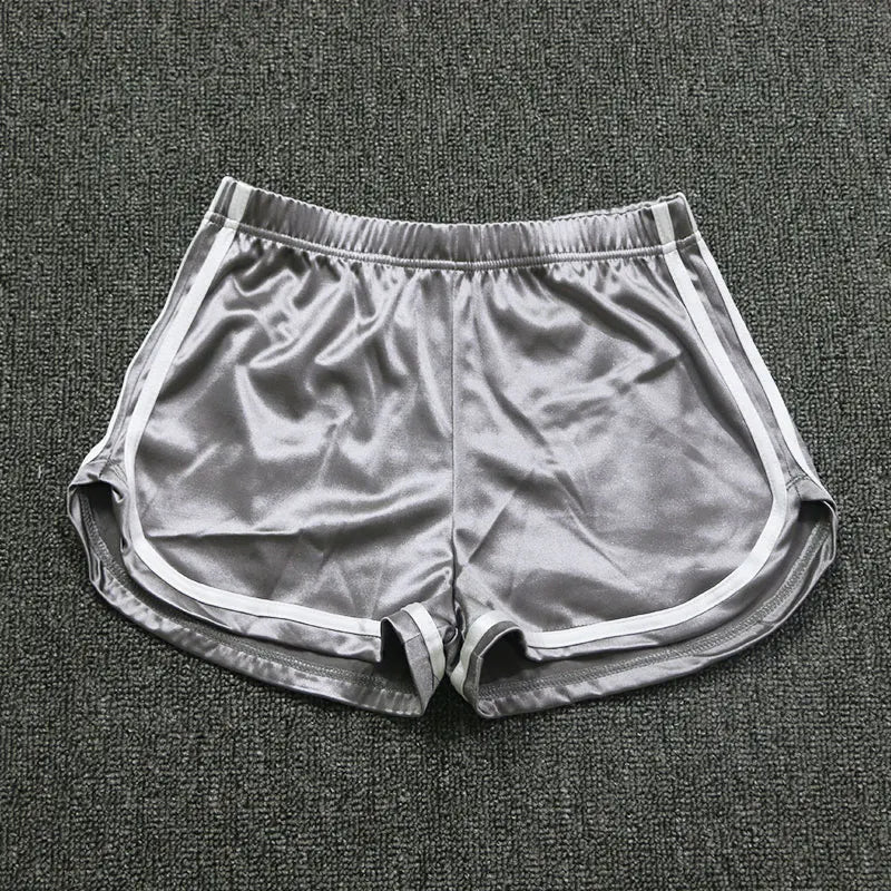 OMSJ Summer Sexy Skinny Women Yo-Ga Stretchable Shorts Casual High Waist Contrast Color Trendy Elastic Waist Short Pants Bottoms