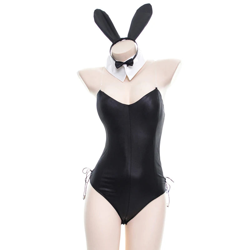 Faux Leather Bunny Cosplay Costume Set - Kawaii & Sexy Rabbit Girl