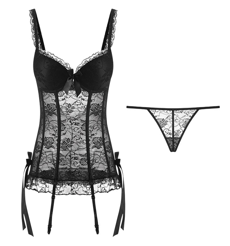 Sexy Gothic Lace Bustier | High-Elastic Waist Trainer