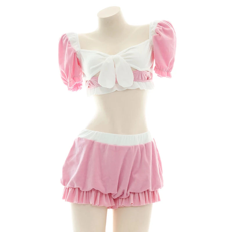 Anime Maid Lolita Lingerie Set | Cute Kawaii Cosplay Pajamas