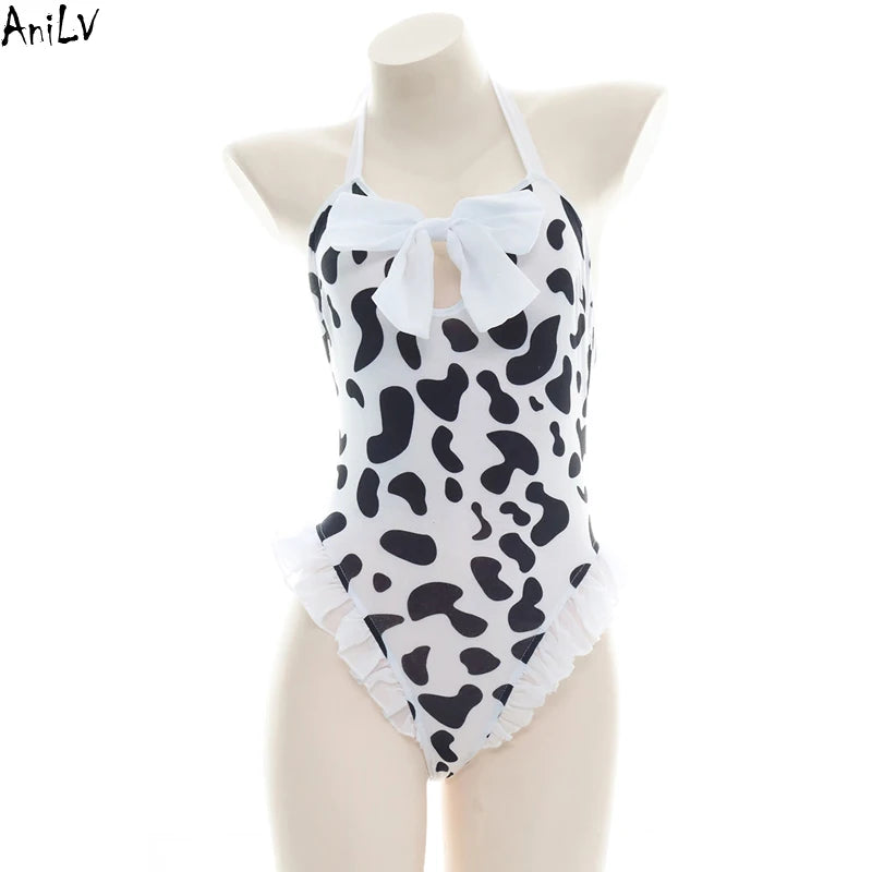Kawaii Cow Maid Swimsuit & Cosplay Set | Anime Beachwear