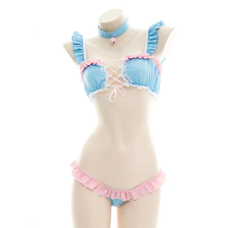 Anime Maid Lolita Lingerie Set | Cute Kawaii Cosplay Pajamas