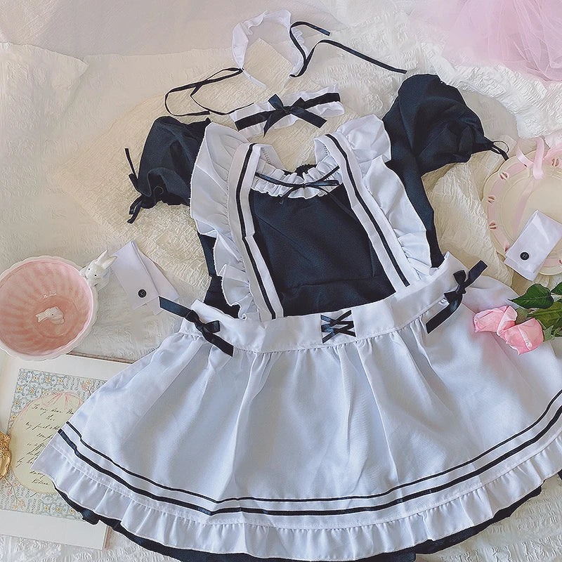 Sweet Kawaii Japanese Maid Cosplay Dress & Uniform Set