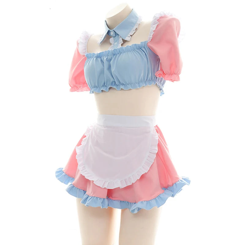 Anime Maid Lolita Lingerie Set | Cute Kawaii Cosplay Pajamas