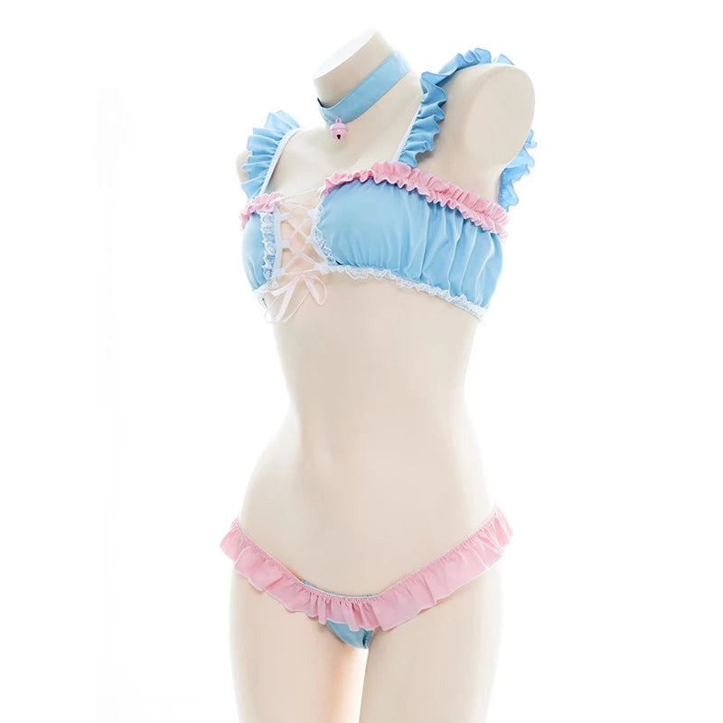 Anime Maid Lolita Lingerie Set | Cute Kawaii Cosplay Pajamas