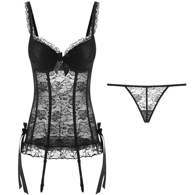 Sexy Gothic Lace Bustier | High-Elastic Waist Trainer