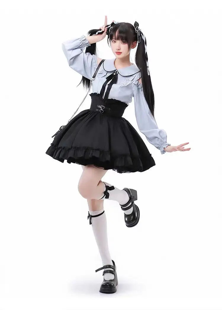 2025 Japanese Black Short Skirt Vintage Gothic Ruffled Mini Skirts Lolita Harajuku Ball Gown Faldas Y2k Aesthetic Pleated Cake