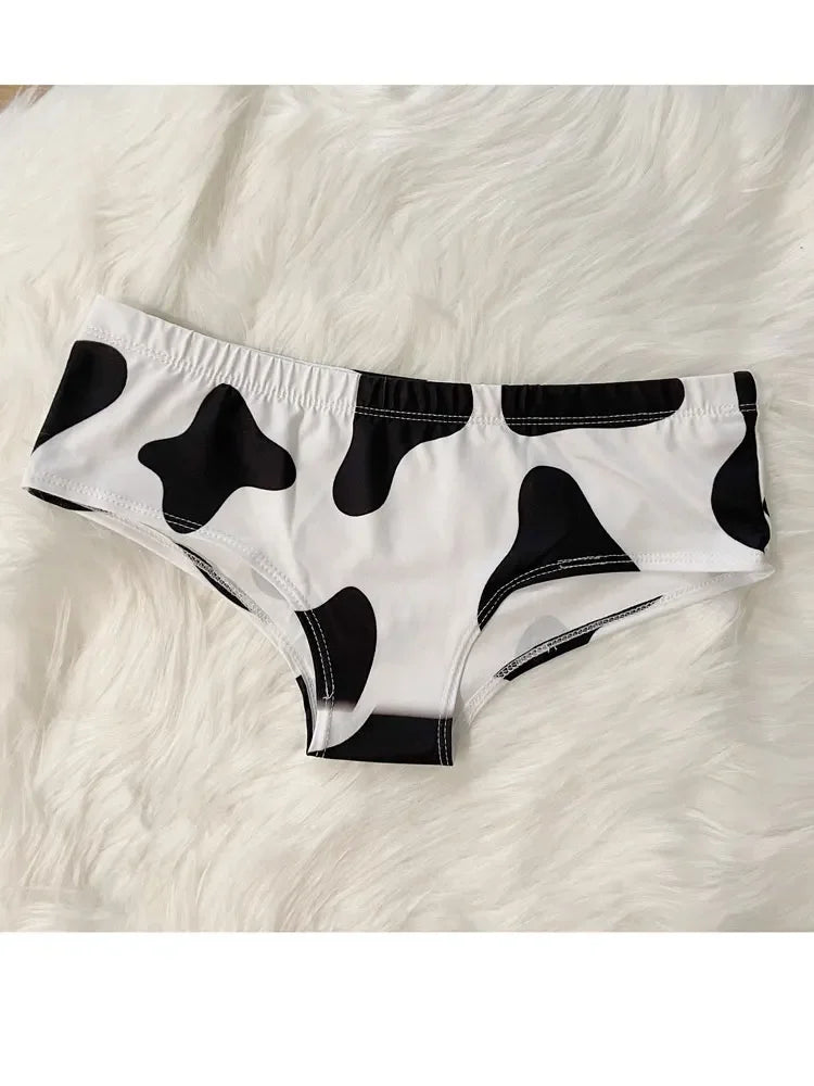 Sexy Women's Panties Low Waisted Push Up Wrap Hip Briefs Underwear Breathable Cow Fashion Lingerie Underpants Woman Clothing