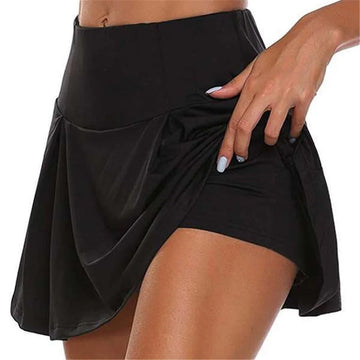 High-Waist Quick Dry Tennis Skirt Shorts
