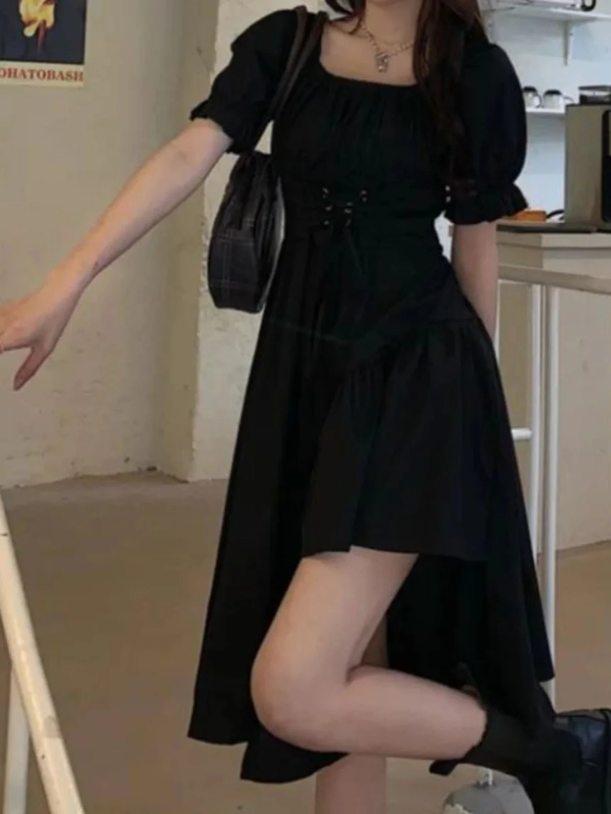 Chic One-Shoulder A-Line Summer Dress | High Waist Street Style