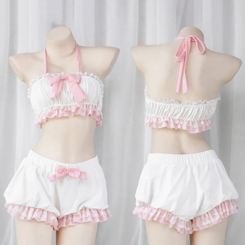 Sweet & Sexy Lolita Maid Pajamas | Kawaii Lace Sleepwear Set