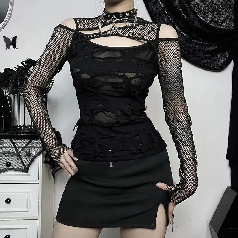 Gothic Sexy Bandage Tank Tops Dark Black Style Bustier Crop Top Women Clothing Fashion Punk Corset Bras Retro Streetwear