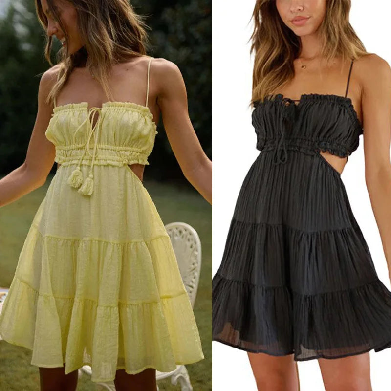 Elegant Chiffon A-Line High-Waist Dress | Versatile & Flattering