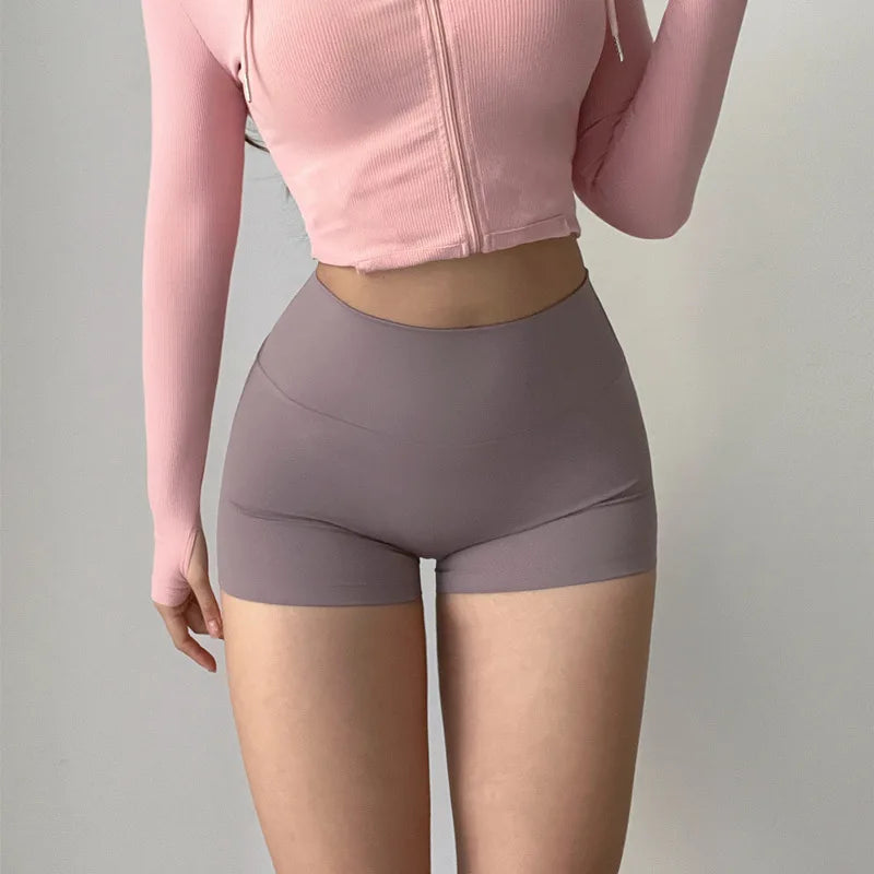 Hip-Lifting High-Waisted Yoga & Running Shorts