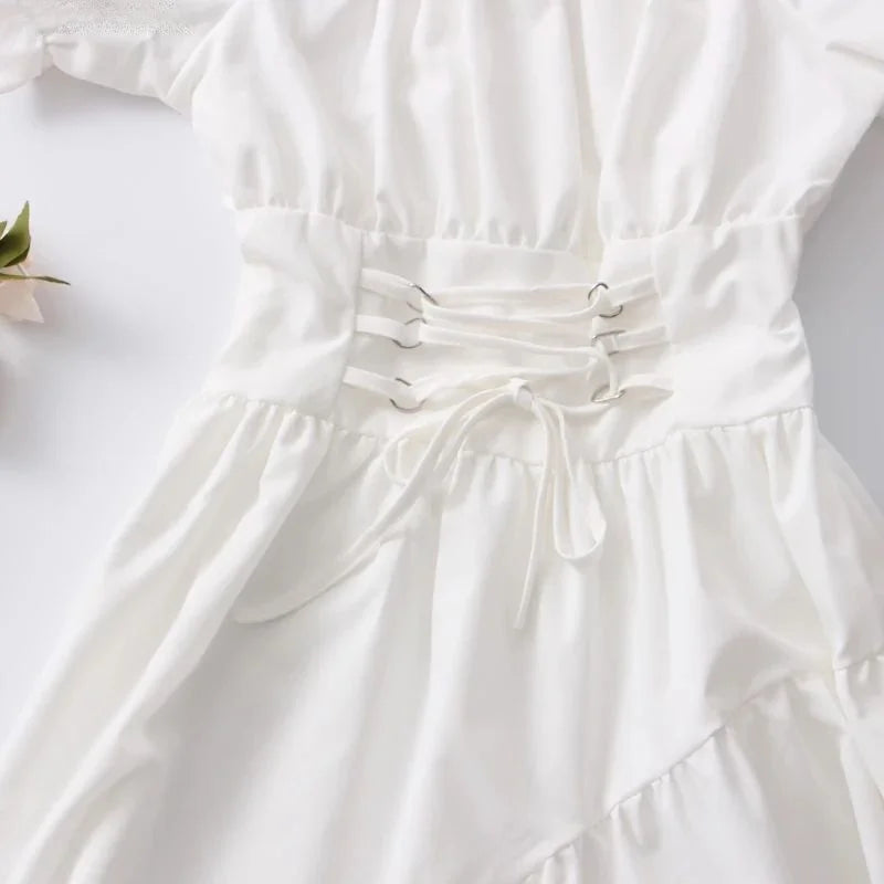 Chic One-Shoulder A-Line Summer Dress | High Waist Street Style