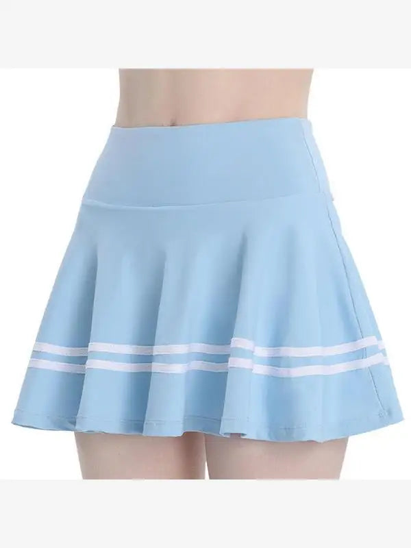 High Waist Yoga Pants Skirt High Waist Running Badminton Qui Dry Pleated Skirt Fake Two-Piece Sportswear for Women