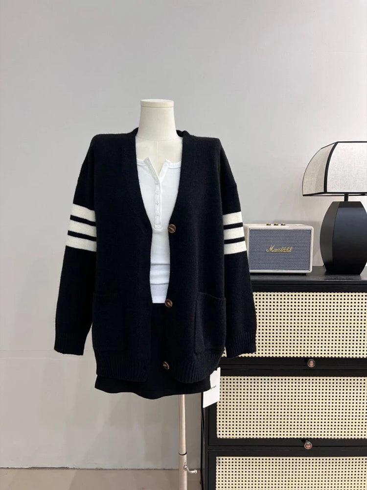2025 autumn new slim small fragrant style casual and lazy style Korean version sweater jacket knitted cardigan women's top