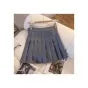 Spring Summer New High-Waisted Mini Dress Preppy Style Age-Reducing Slimming Anti-Exposure Pure Desire Versatile Plaid Skirt