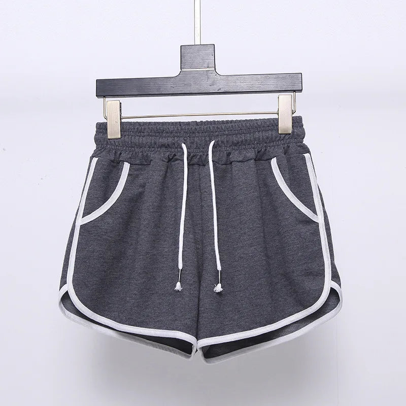 High Waist Sport Shorts Women Summer Loose Casual Running Fitness Outdoor Wear Wide Leg Slimming Large Size Home Sleepwear