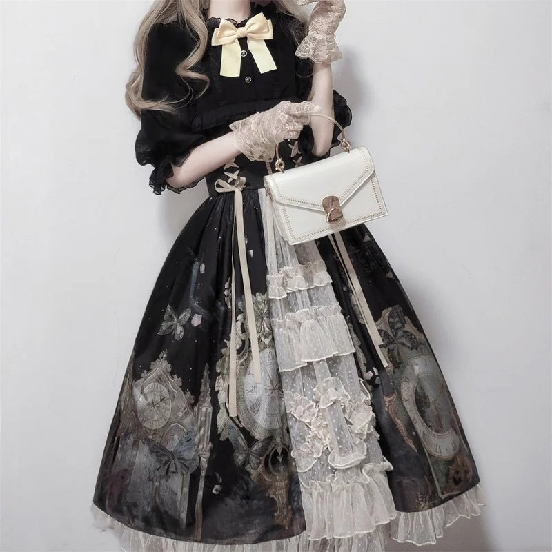Victorian Gothic Kawaii Lolita Set | Butterfly Princess Dress