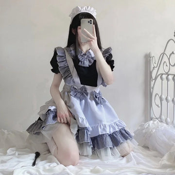 Kawaii Gothic Lolita Maid Cosplay Dress | Plus Size Anime Outfit S-5XL