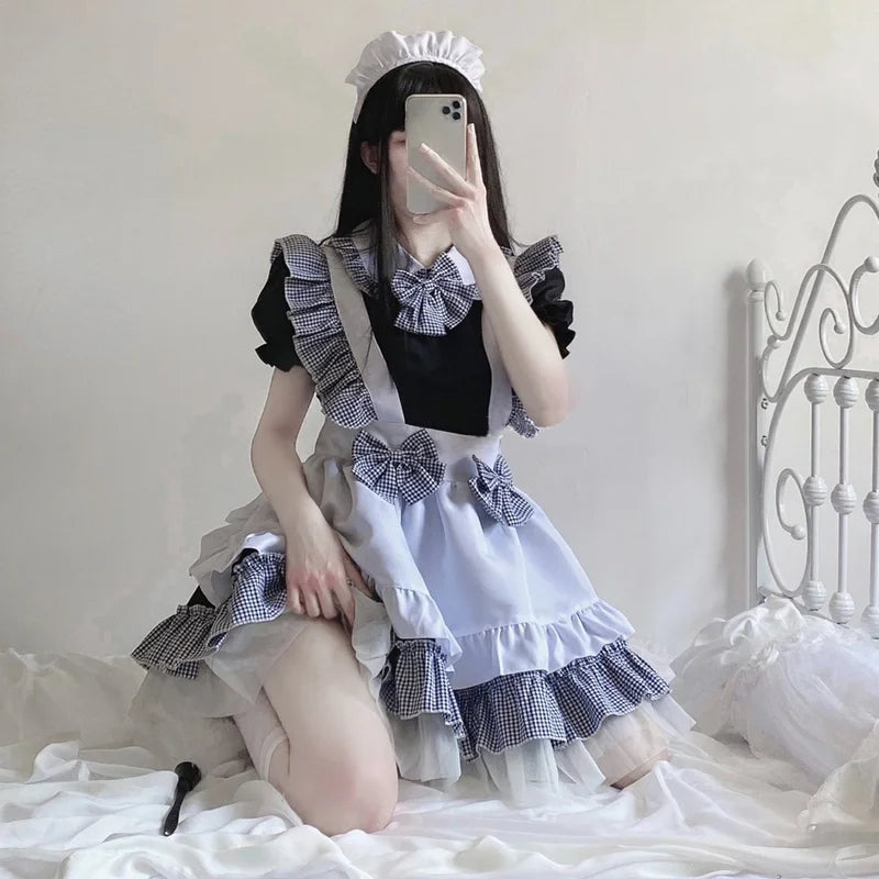 Kawaii Gothic Lolita Maid Cosplay Dress | Plus Size Anime Outfit S-5XL