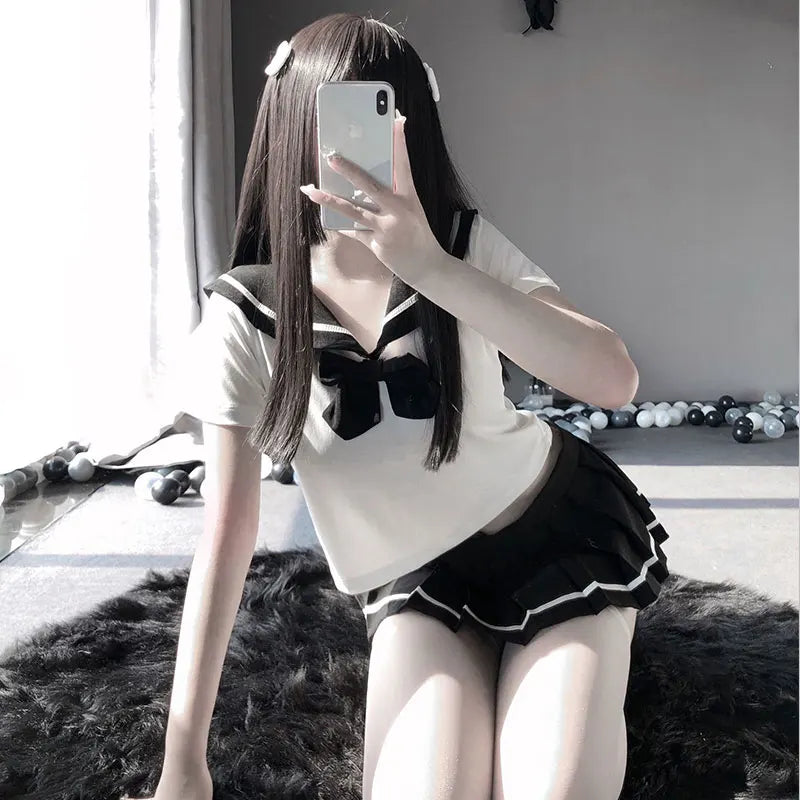 Japanese JK School Girl Roleplay Set - Pleated Skirt Uniform