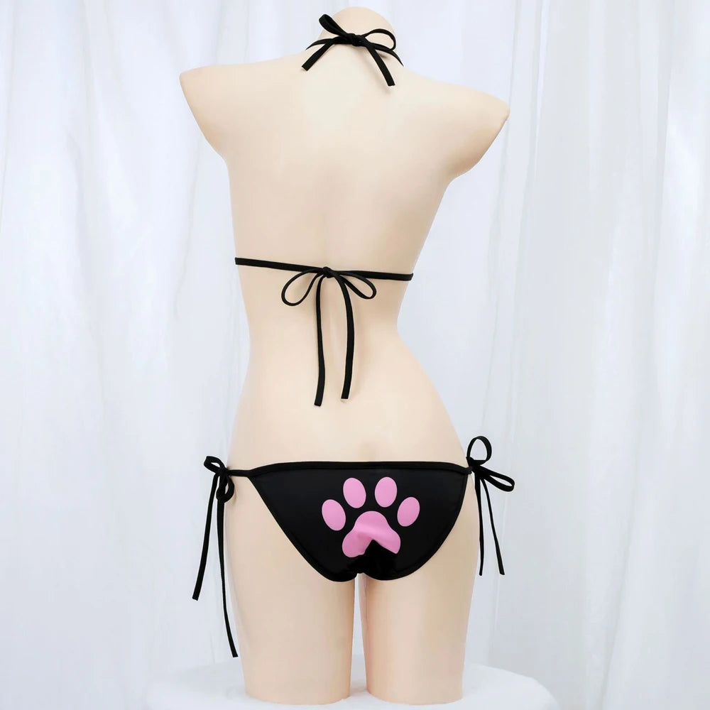 Kawaii Cat Paw Bikini Set - Anime Cosplay Lingerie