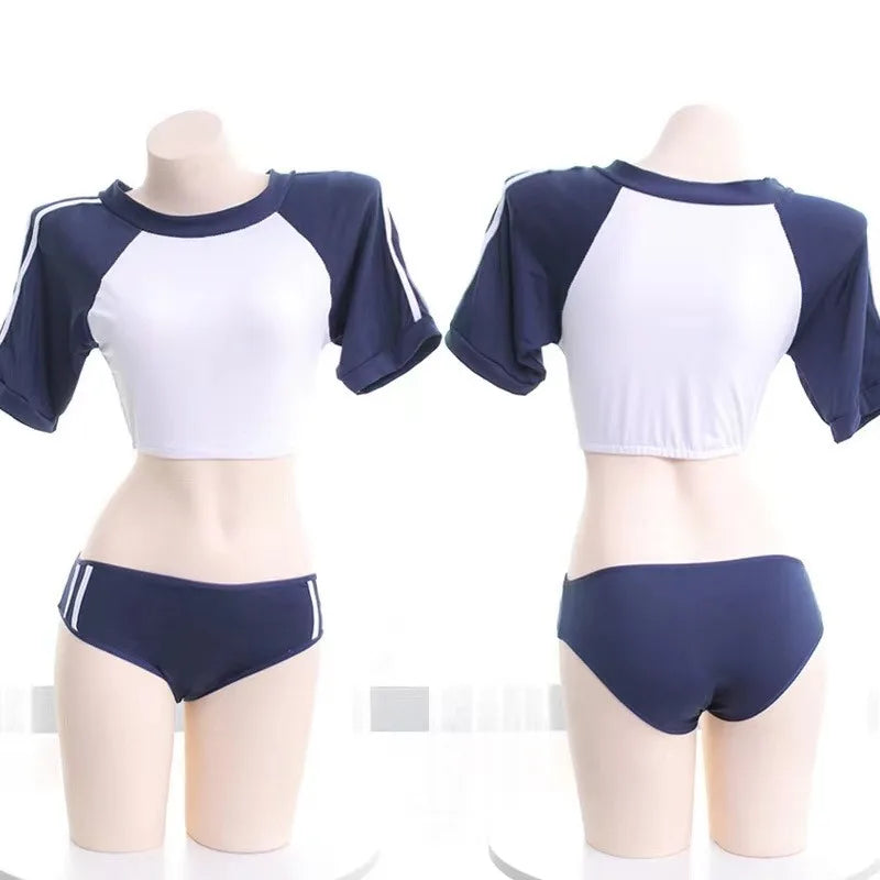 Japanese Anime Maid/Student Swimsuit Costume & Lingerie Set