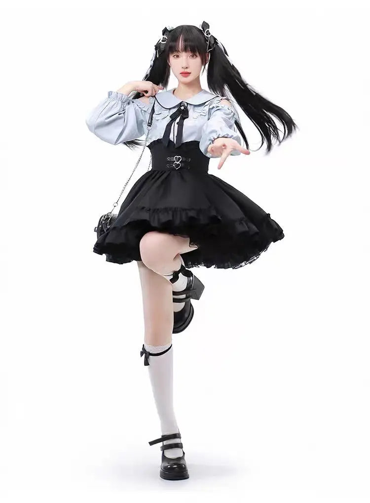 2025 Japanese Black Short Skirt Vintage Gothic Ruffled Mini Skirts Lolita Harajuku Ball Gown Faldas Y2k Aesthetic Pleated Cake