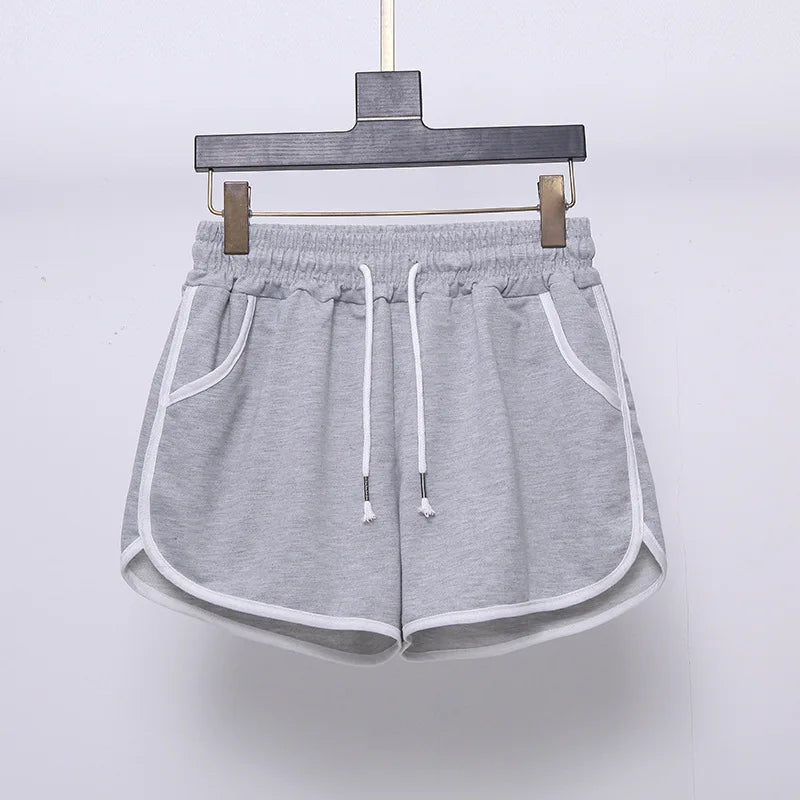 High Waist Sport Shorts Women Summer Loose Casual Running Fitness Outdoor Wear Wide Leg Slimming Large Size Home Sleepwear