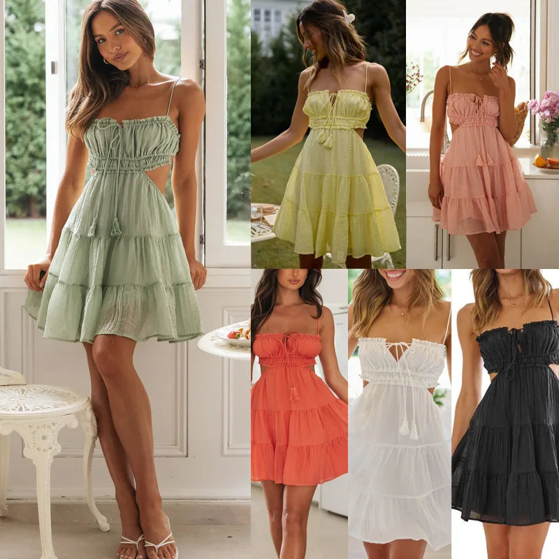 Elegant Chiffon A-Line High-Waist Dress | Versatile & Flattering