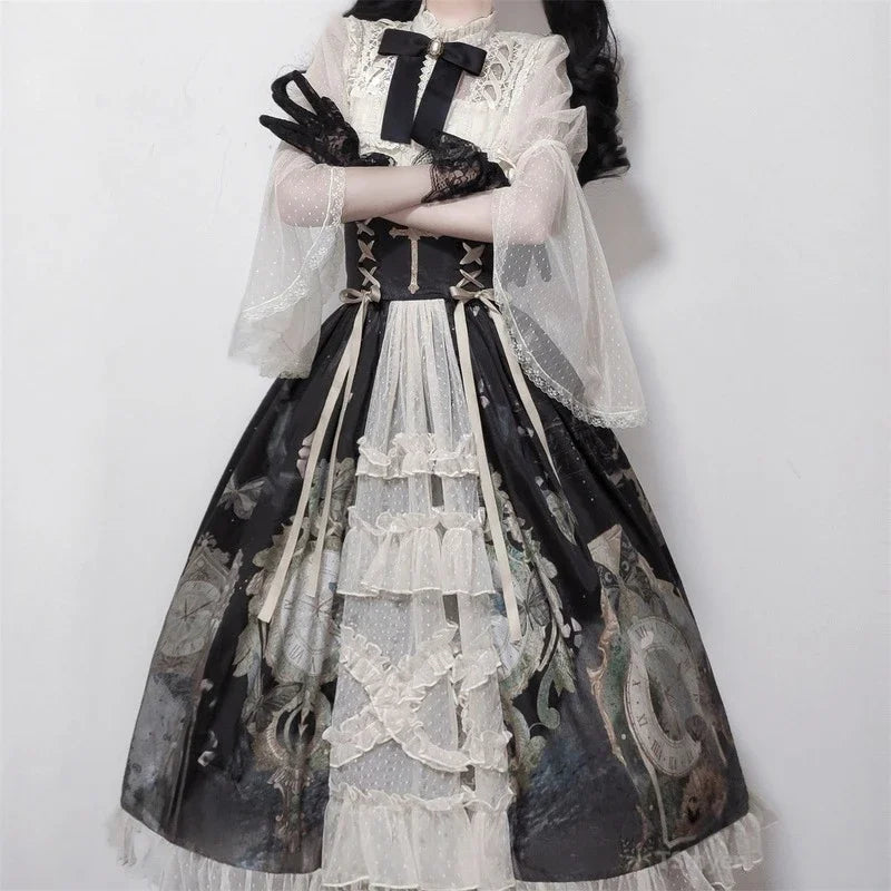 Victorian Gothic Kawaii Lolita Set | Butterfly Princess Dress