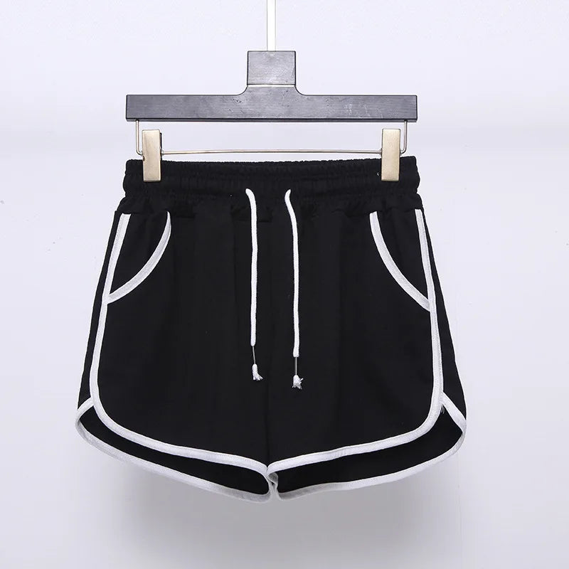 High Waist Sport Shorts Women Summer Loose Casual Running Fitness Outdoor Wear Wide Leg Slimming Large Size Home Sleepwear