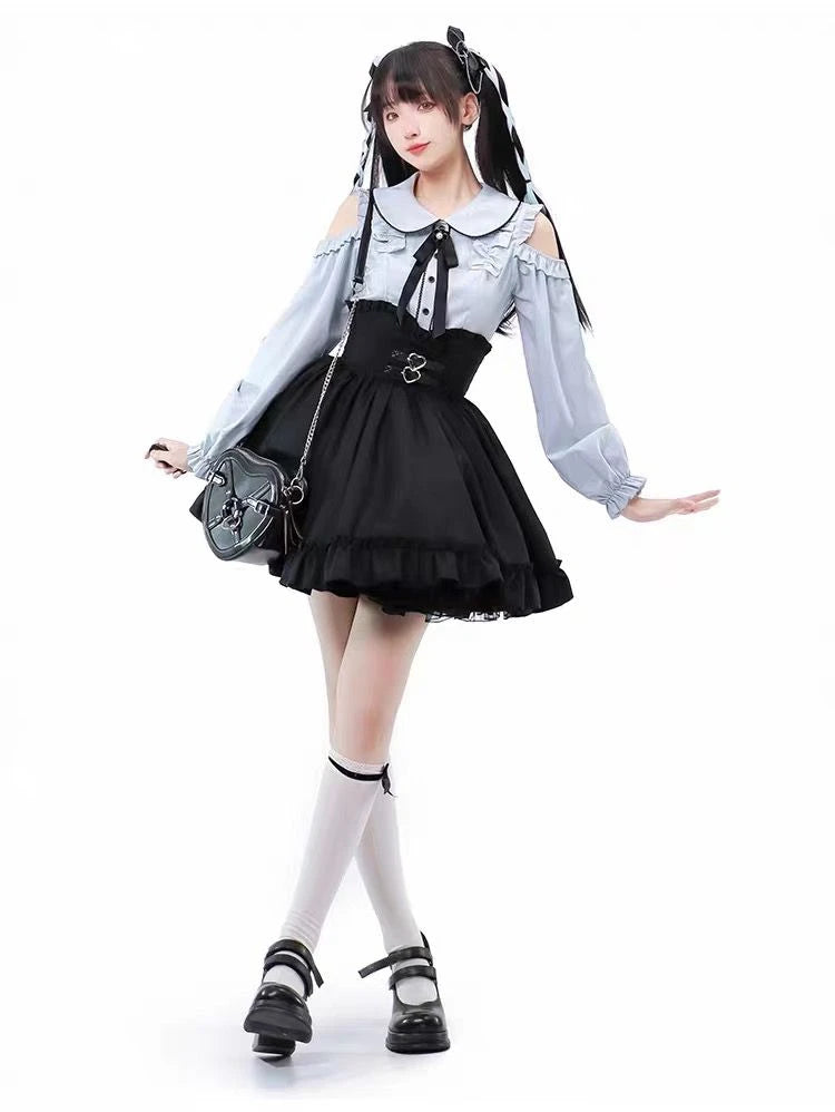 2025 Japanese Black Short Skirt Vintage Gothic Ruffled Mini Skirts Lolita Harajuku Ball Gown Faldas Y2k Aesthetic Pleated Cake